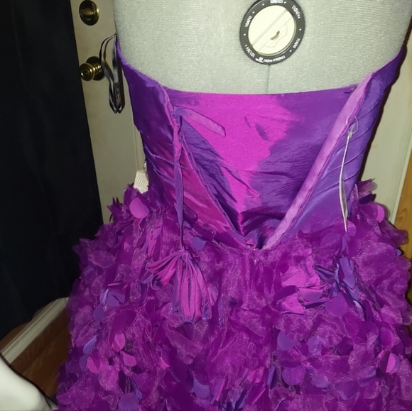 Love 16 Enzoani Purple PROM Dress NWT Corset Back Midi Beautiful Dress - Picture 3 of 5
